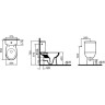 Напольный унитаз VITRA S10 SMOOTHFLUSH безободковый c термопластовым сиденьем микролифт 9864B003-7201